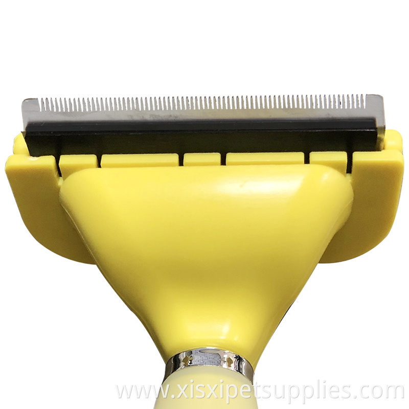Factory Wholesale High Quality Silicone Handle Self Cleaning Pet Dog Deshedding Tool Brush